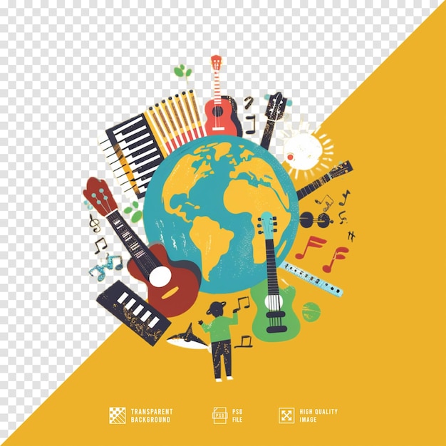 illustration for world music day celebration