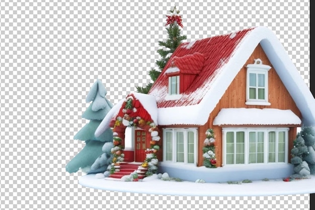 Image of a 3d christmas house