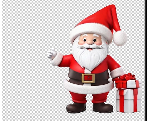 Image of a 3d christmas santa