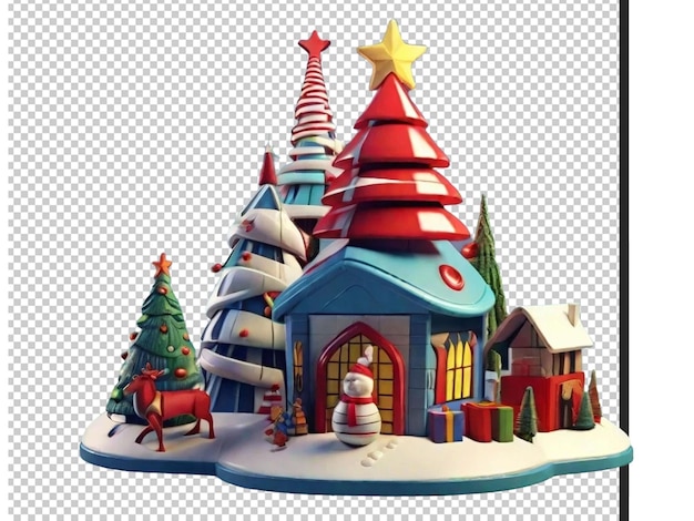 Image of a 3d christmas toys