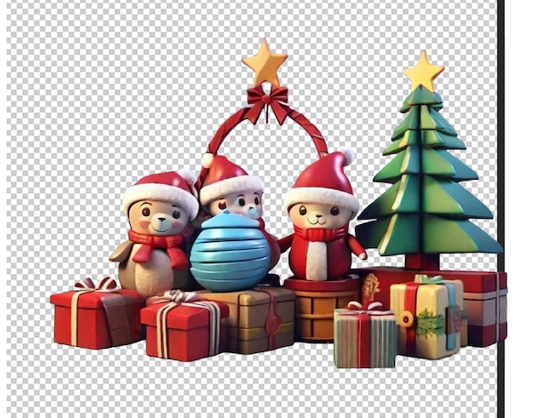 Image of a 3d christmas toys