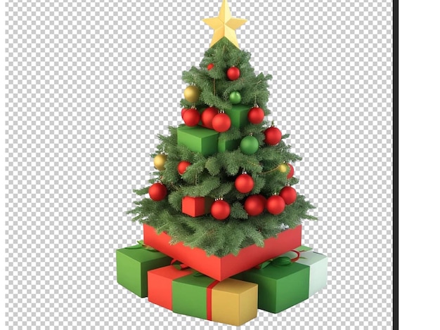 Image of a 3d christmas tree