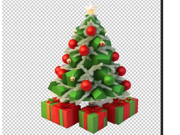 Image of a 3d christmas tree