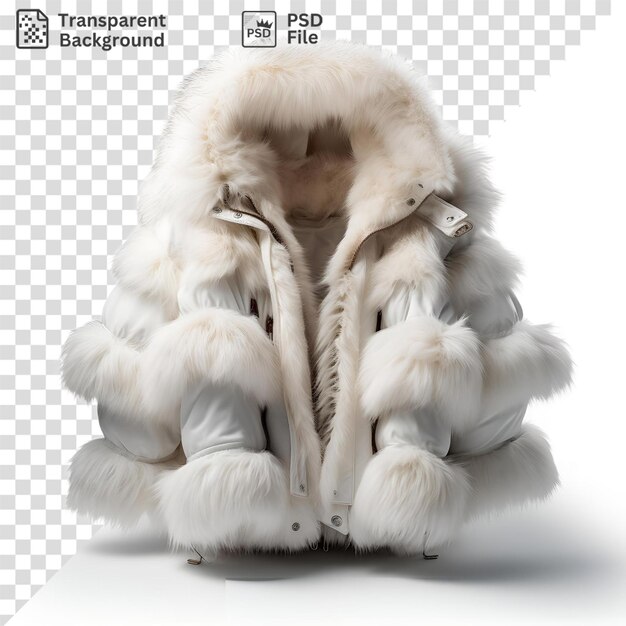 the image features a collection of white furs arranged in a row with a white leg visible in the foreground the furs are arranged in a row from left to right with a