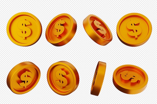 The image is a series of gold coins with the number on them