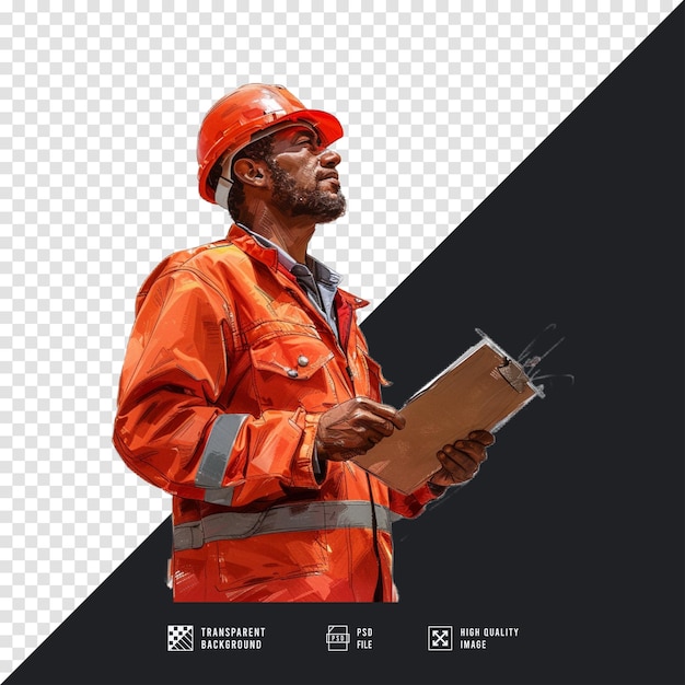 image of a project worker without background in HD quality