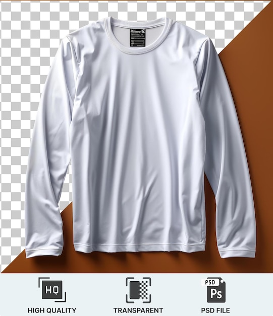 the image shows a white shirt with a long sleeve possibly belonging to someone wearing a long sleeved shirt the shirt is positioned in the center of the image with the sleeves visible on