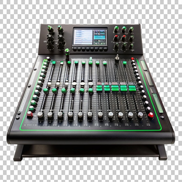 PSD image studio mixing console on transparent background