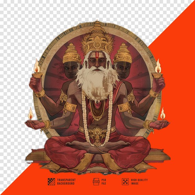 PSD images of god brahma without background hd quality