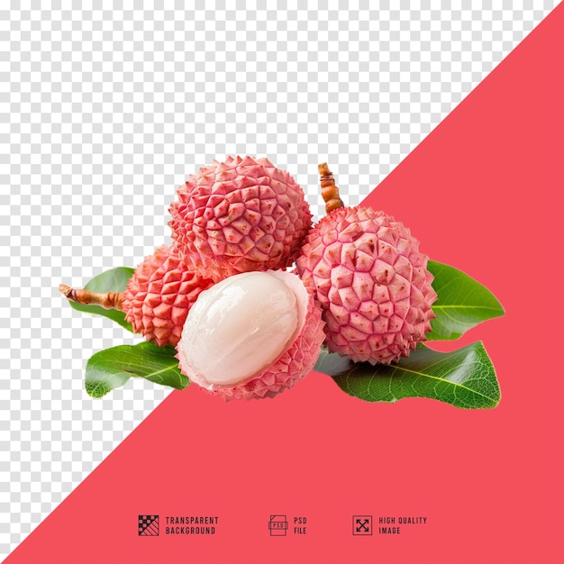 Images of lychees without background in HD quality