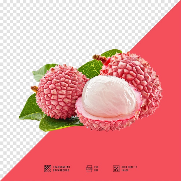 Images of lychees without background in HD quality