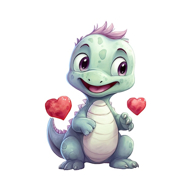 Imaginative Love Valentine Lovely Dinosaur Cute and Colorful Characters for Your Festivities