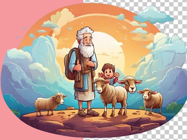 PSD imagine the moment when ibrahim and his son discover the lamb