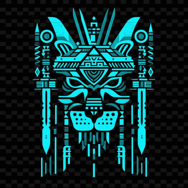 Inca Sapa Inca Tunic Logo With Pumas and Tumi Knives for Dec Creative Tribal Vector Designs