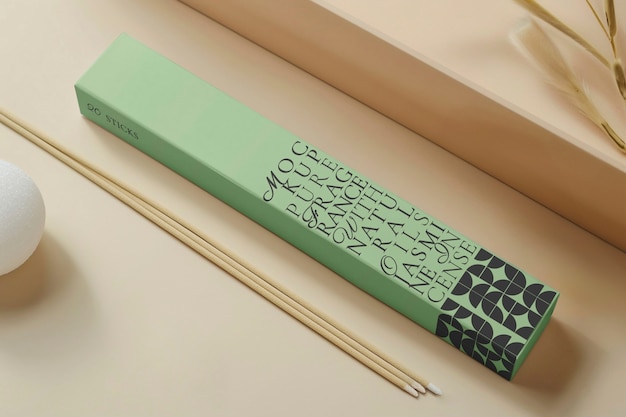 Incense box mockup  design