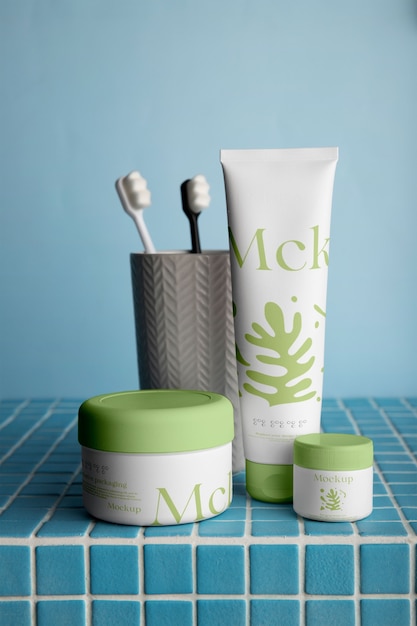 Inclusive cosmetic packaging mockup