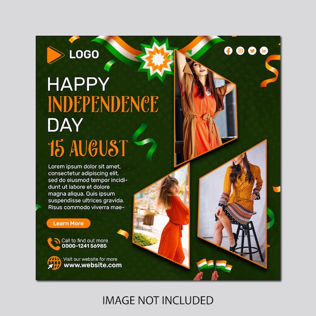 Independence day 15 august instagram story and social media post template