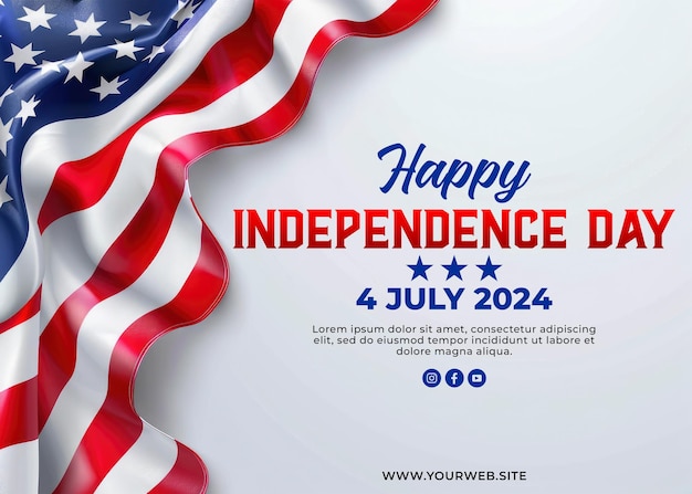 PSD independence day in united states of america 4th july