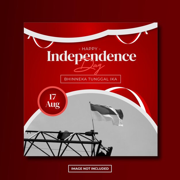 Independence indonesia instagram post social media template