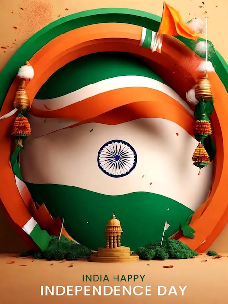 India happy independence day background