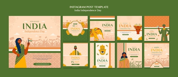 India independence day instagram posts design