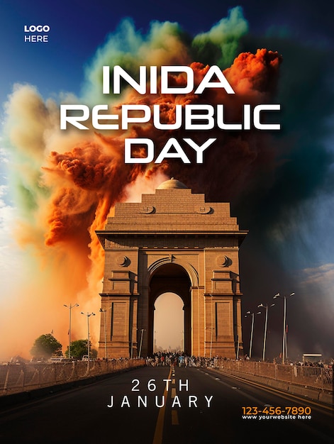 india republic day celebration vertical poster