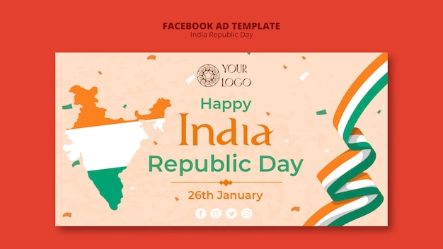 PSD india republic day facebook template