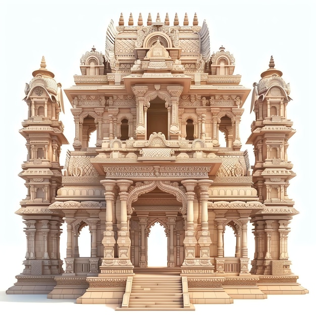 indian Ancient Temple indian illustration realistic