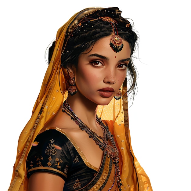 PSD indian cocept indian illustration realistic