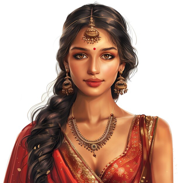 PSD indian cocept indian illustration realistic