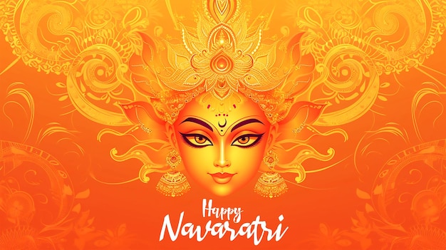 PSD indian festival happy chaitra navratri celebration banner