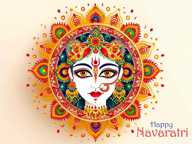 Indian festival happy chaitra navratri celebration banner