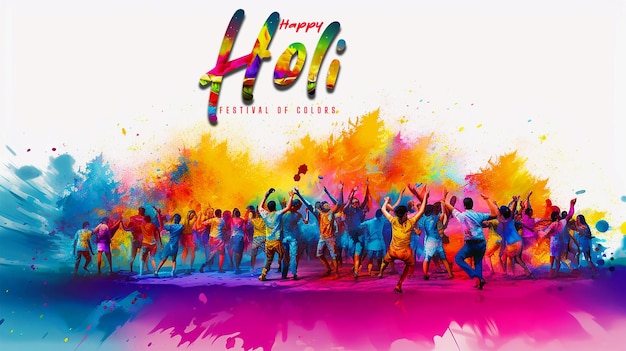 Indian fetival happy holi backgrounnd