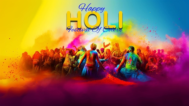 Indian fetival happy holi backgrounnd