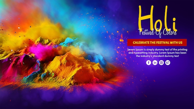 Indian fetival happy holi backgrounnd