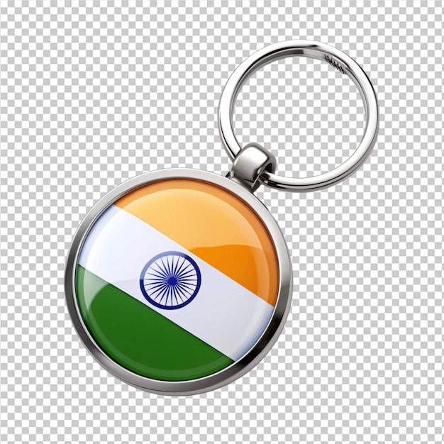 Indian flag key chains on transparent background