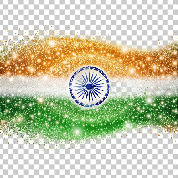 PSD indian flag spiral sunscreen on transparent background