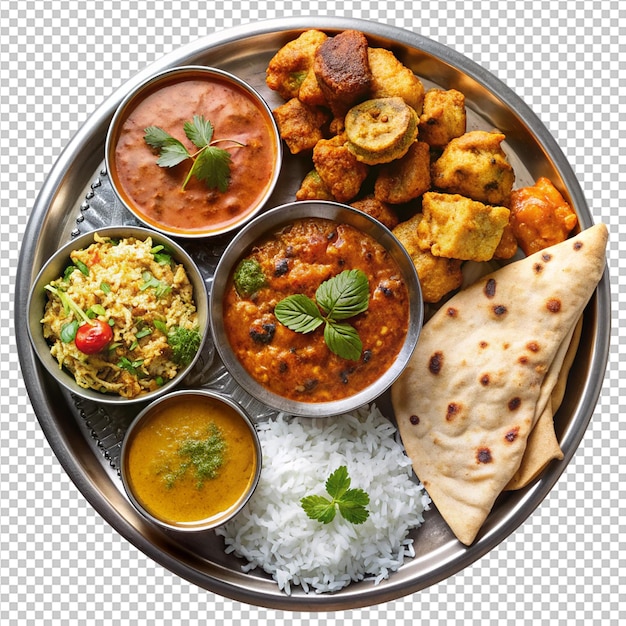 PSD indian food isolated on transparent background