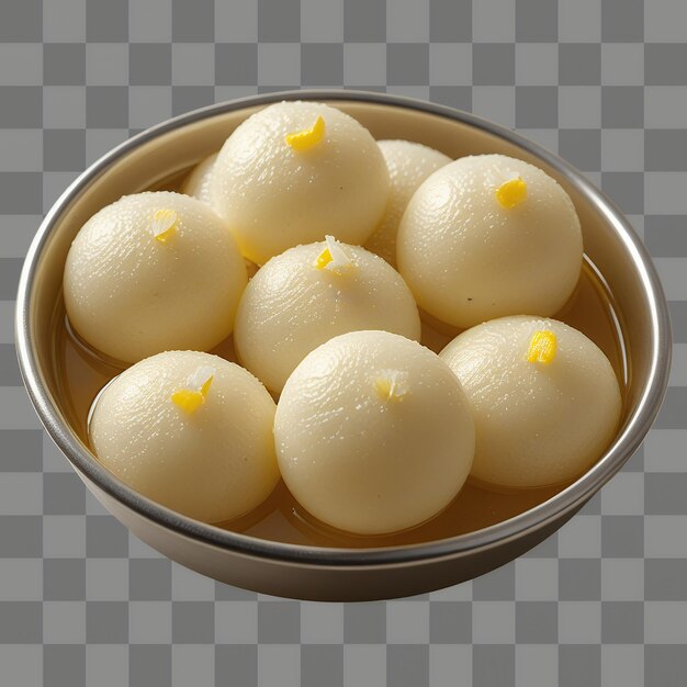 PSD indian food rasgulla isolated on transparent background