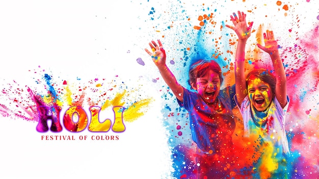 Indian Hindu Festival of Colours Happy Holi celebration background design