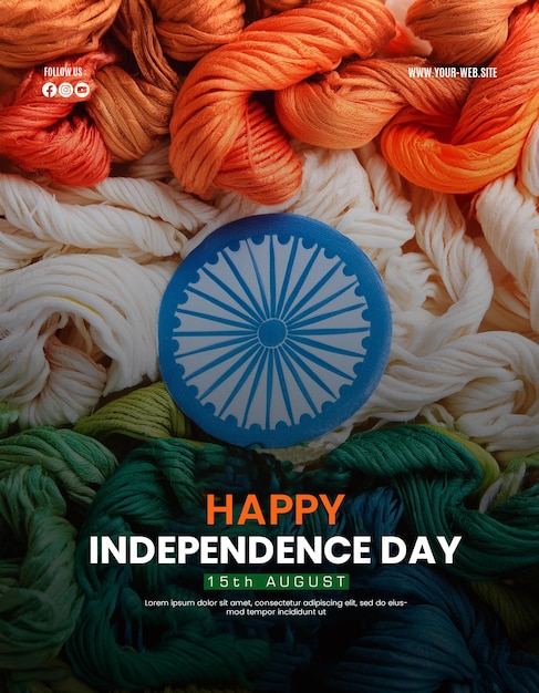 PSD indian independence day poster