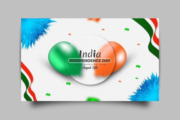 PSD indian independence day social media ad template design