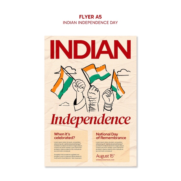 Indian independence day template design