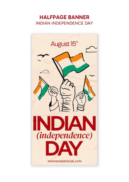 Indian independence day template design