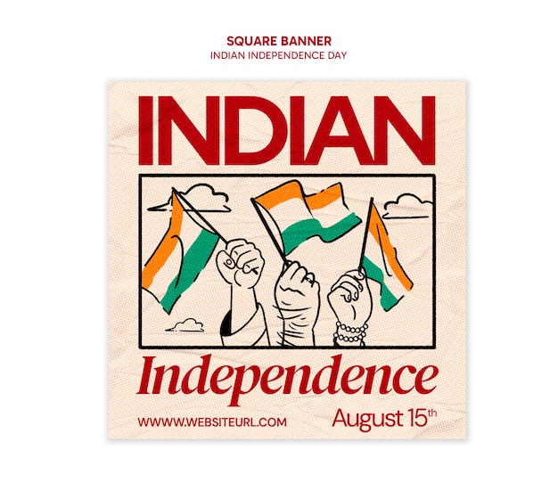 Indian independence day template design