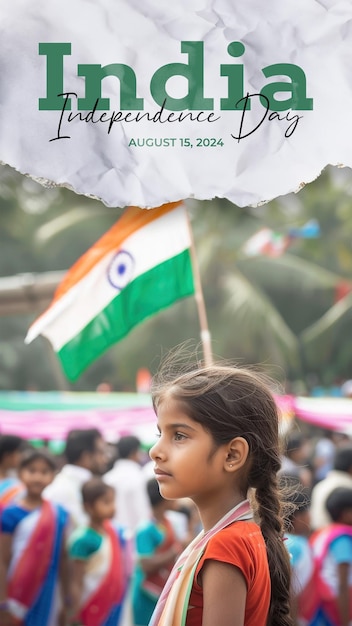 PSD indian independence day template poster