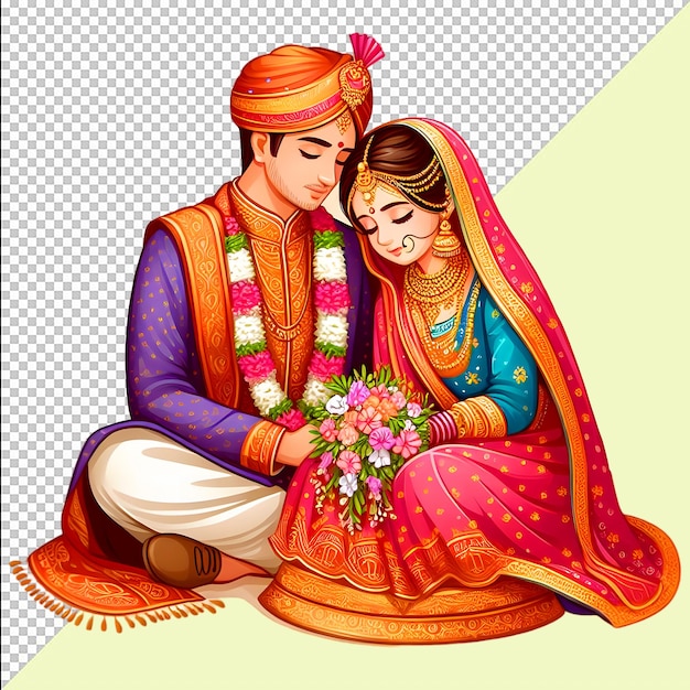 Indian wedding clip art bride and groom standing wedding clip art dulha and dulhan