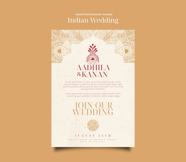 Indian wedding template design