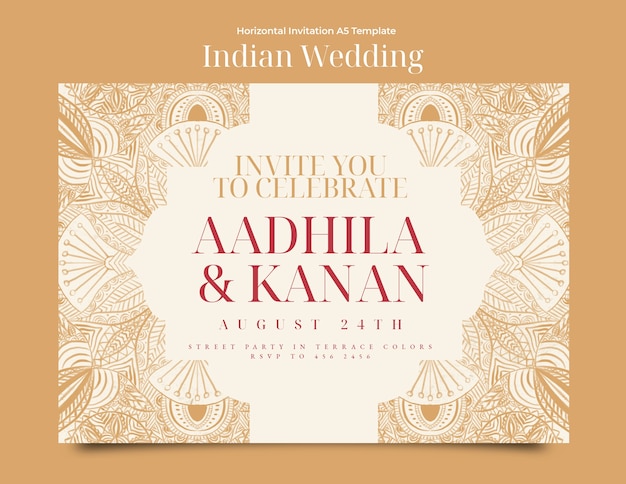 Indian wedding template design