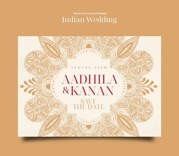 Indian wedding template design